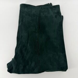 Polo Ralph Lauren Pants Women's XXL Green Lamb Suede zipper Skinny Leg High Rise
